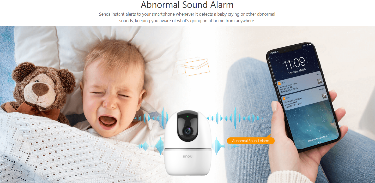 Camera IMOU A1, Camera Xoay 360, AI Phát hiện người, màng trập riêng tư 2MP - Hàng Chính Hãng