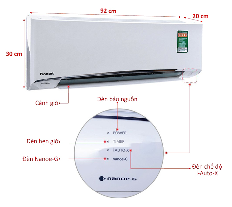 Điều Hòa Inverter Panasonic CU/CS-U12TKH-8 (11.900 BTU) - Hàng Chính Hãng