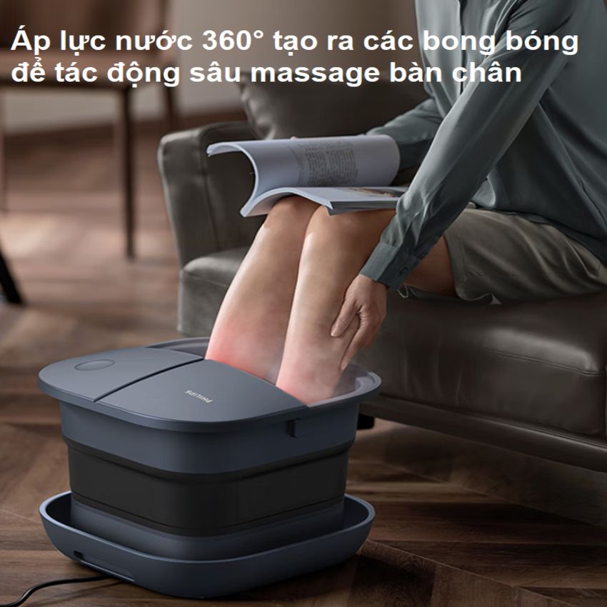Bồn ngâm chân, kiêm máy massage chân tự động Thương hiệu Hà Lan cao cấp Philips - PPM5103F (HÀNG CHÍNH HÃNG)