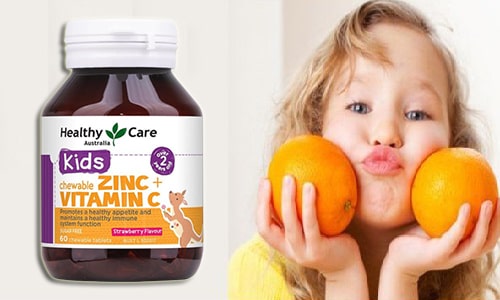 Mua Viên kẹo nhai bổ sung kẽm Healthy Care Zinc + Vitamin C Chewable cho bé  60 viên chính hãng Úc - Tăng sức đề kháng, giúp bé ăn ngon, phòng ngừa