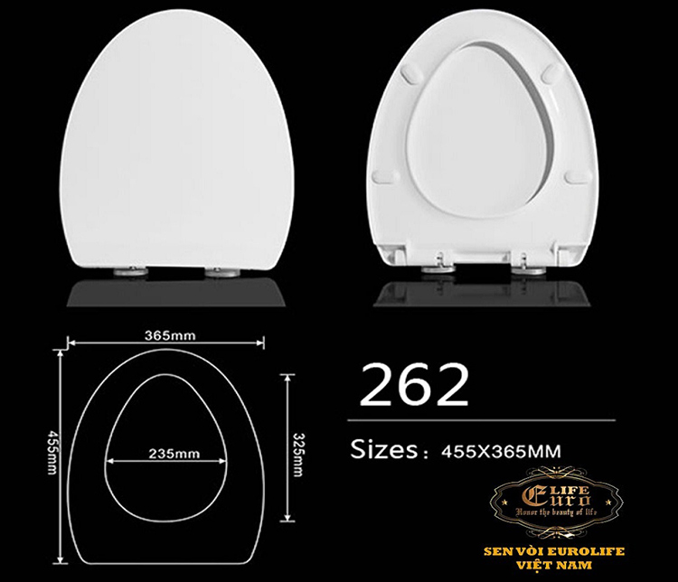 Nắp Bồn Cầu Đóng Êm Eurolife EL-PS262