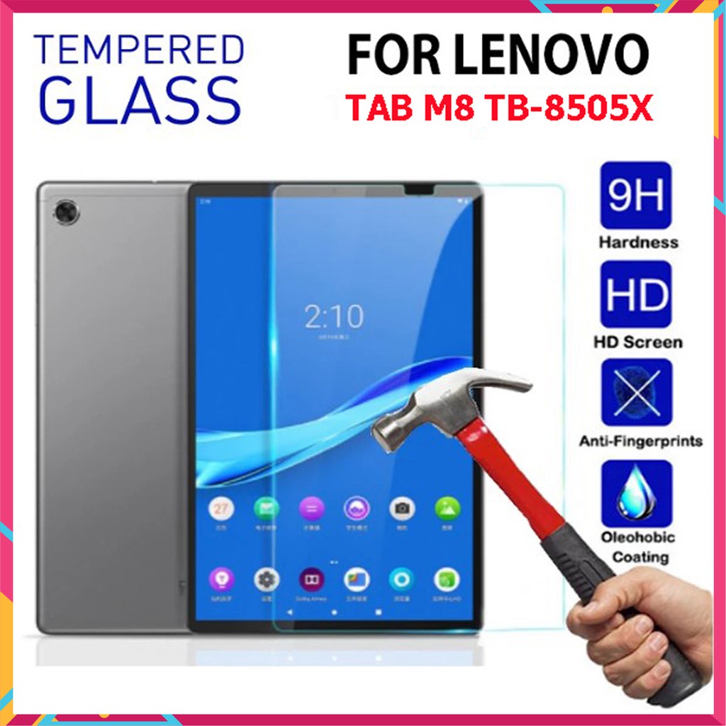 Kính cường lực dành cho máy tính bảng Lenovo Tab M8 TB-8505 - Độ cứng 9H, dày 0.3 mm - Kèm miếng dán