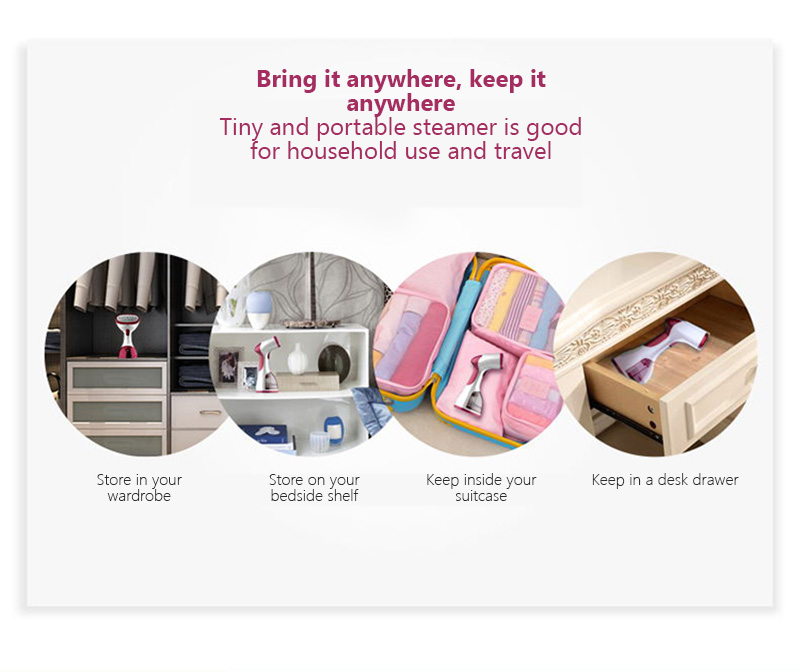 Bàn Ủi Hơi Nước Xách Tay Mini HG QH0320 - 1000W 260ml Đỏ