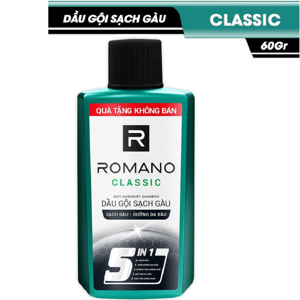 Gel Tạo kiểu tóc giữ nếp siêu cứng Romano Classic 150g tặng kèm dầu gội sạch gàu 60gr 2