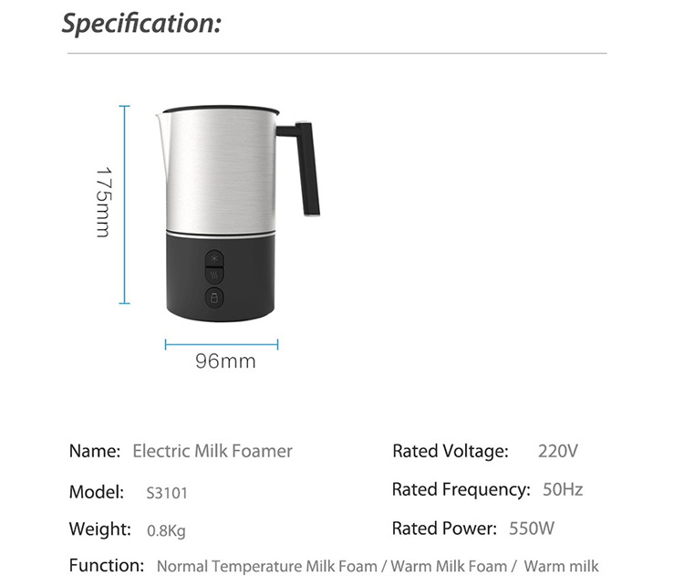 Xiaomi Scishare Electric Milk Foamer Bubble Coffee DIY Machine Latte Art Creamer Maker Warm Milk Cappuccino Frother