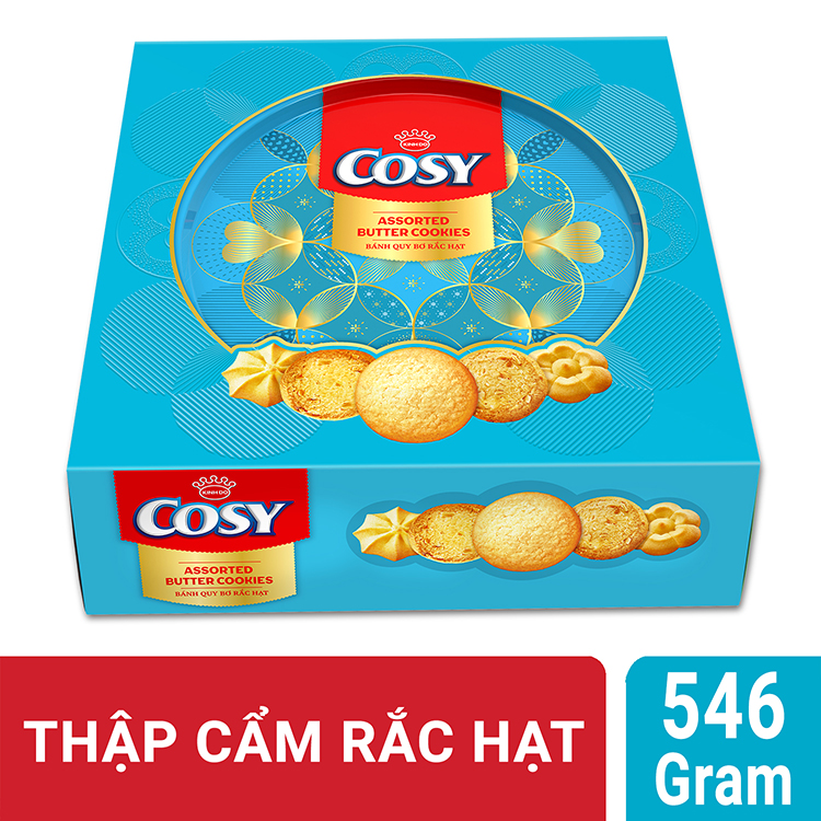 Bánh Quy Bơ Thập Cẩm Cosy Rắc Hạt 546g