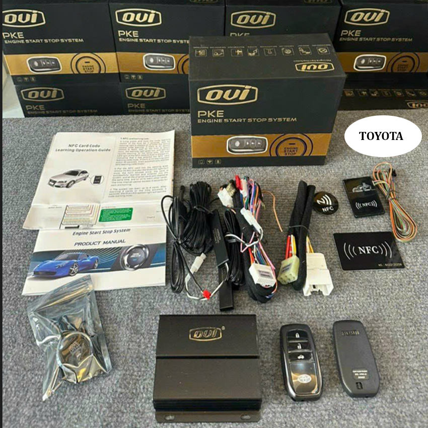 Bộ chìa khóa thông minh START-STOP điều khiển từ xa OVI dành cho ô tô Toyota, Honda, Hyundai, Nissan, Ford, Kia, Mazda, Mitsubishi, Chevrolet, VinFast