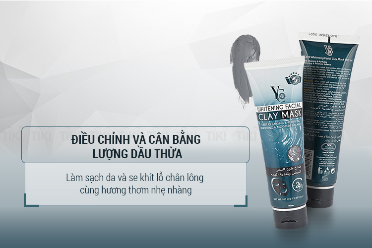 Mặt Nạ Bùn Khoáng Dưỡng Trắng Da Whitening Facial Clay Mask YC 439 (100ml)