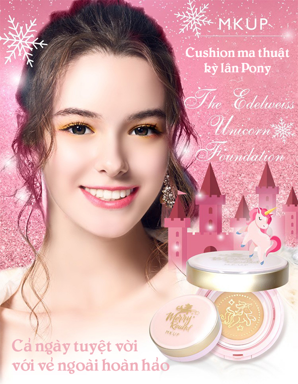 Cushion Kiềm Dầu Trắng Da Pony MKUP