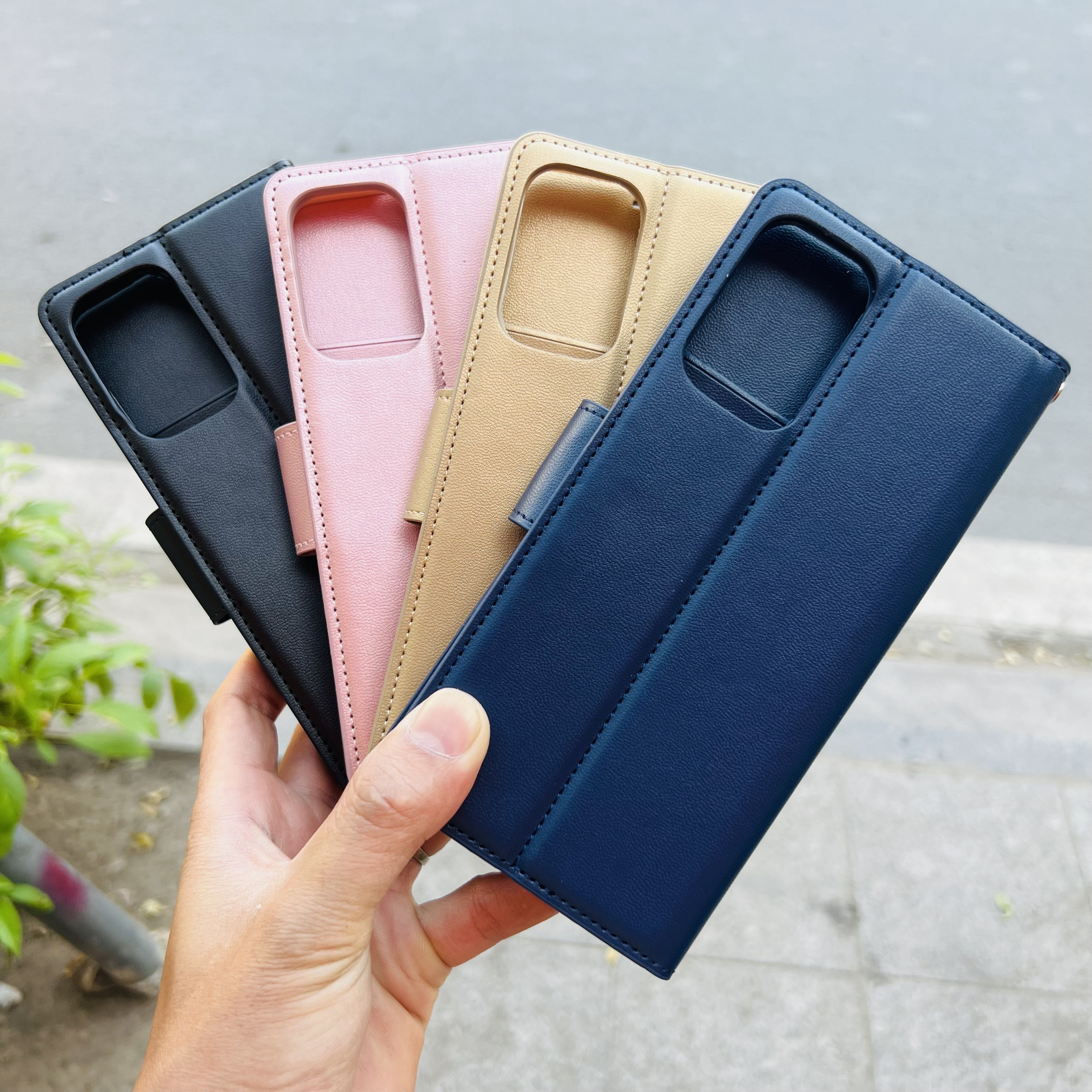 Bao Da Dạng Ví Dành Cho Samsung  A73, A53, A33, A23, A13 4G Hiệu Hanman Có Ngăn Thẻ- Hàng Chính hãng