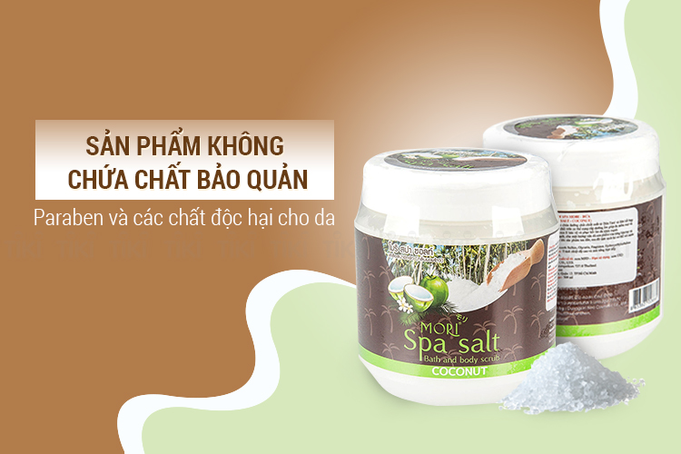 Muối Tắm Spa Mori Dừa Mori Spa Salt - Coconut (700ml)