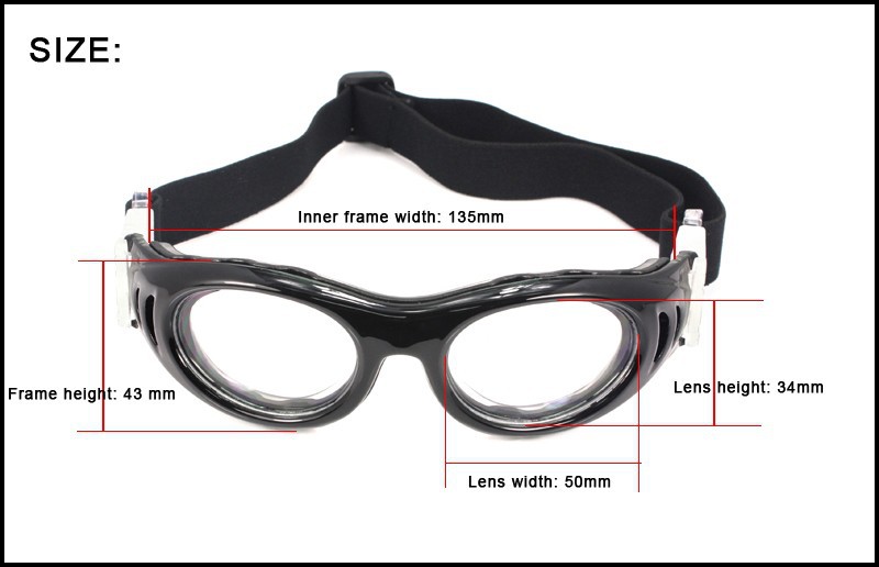 Kich thước kính thể thao Panlees chính hãng JH046 trẻ em