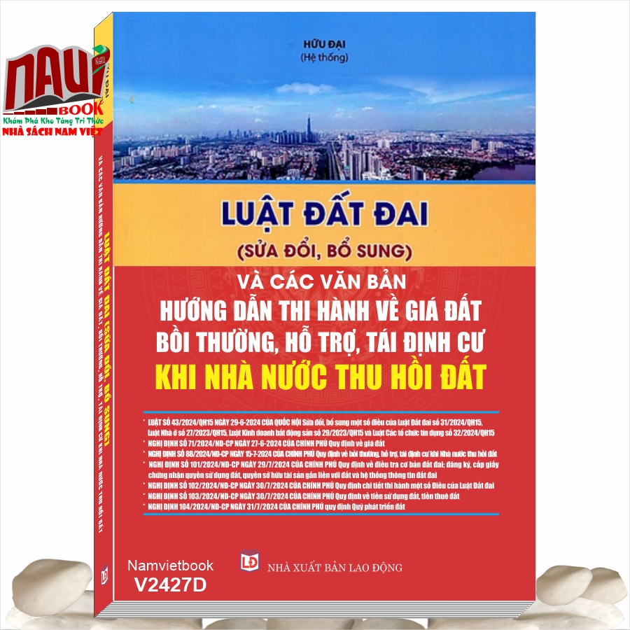 Sách Luật Đất Đai (sửa đổi, bổ sung 2024) – Và Các Văn Bản Hướng Dẫn Thi Hành Về Giá Đất, Bồi Thường, Hỗ Trợ, Tái Định Cư Khi Nhà Nước Thu Hồi Đất 