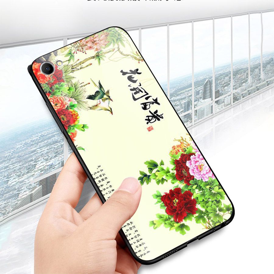 Ốp điện thoại kính cường lực cho máy Oppo A39/NEO9S - mẫu đơn MS MAUDON014