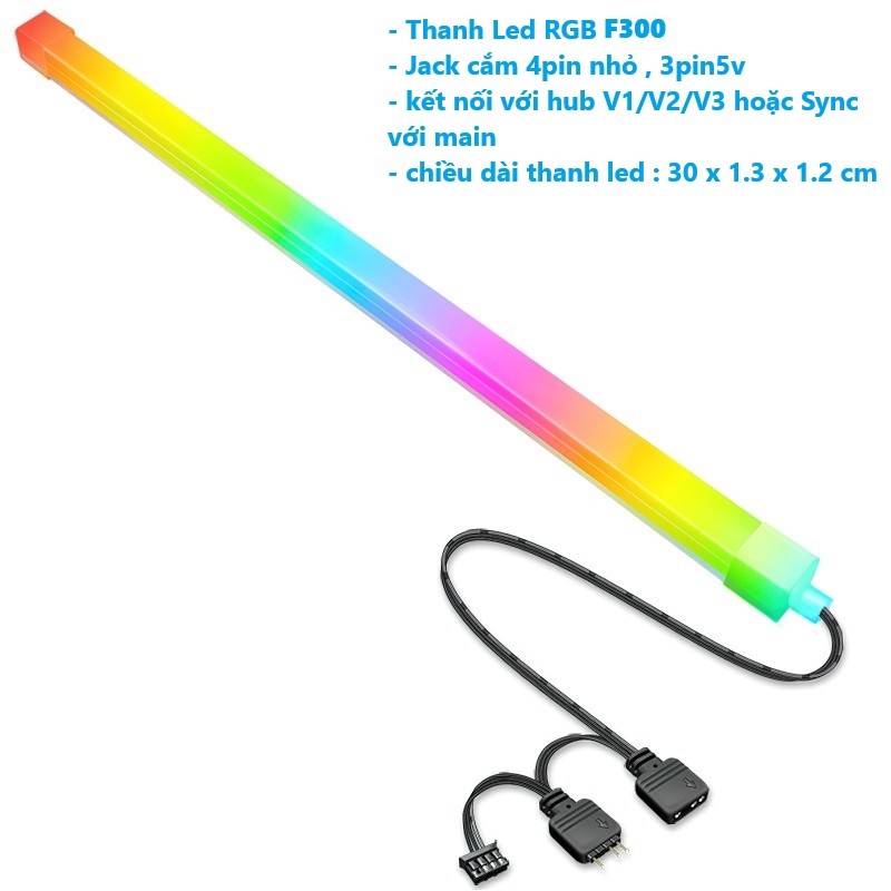 Phụ Kiện Đèn Led RGB Aura Sync Coolmoon đồng bộ Hub + Sync với main 3Pin 5V Trang trí cho máy tính hàng nhập khẩu