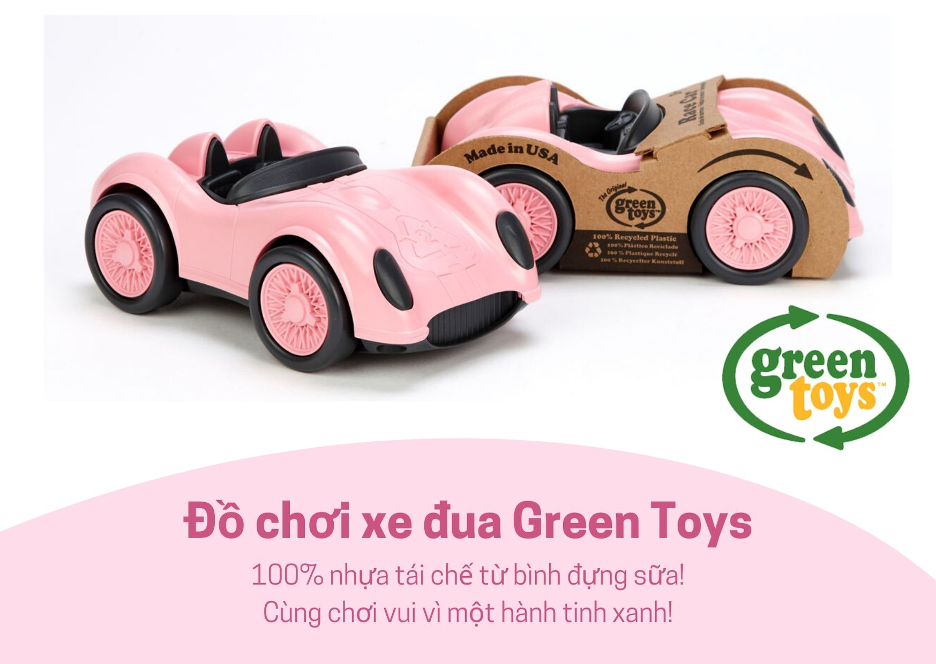 Đồ chơi xe đua Green Toys cho bé từ 1 tuổi - Hồng