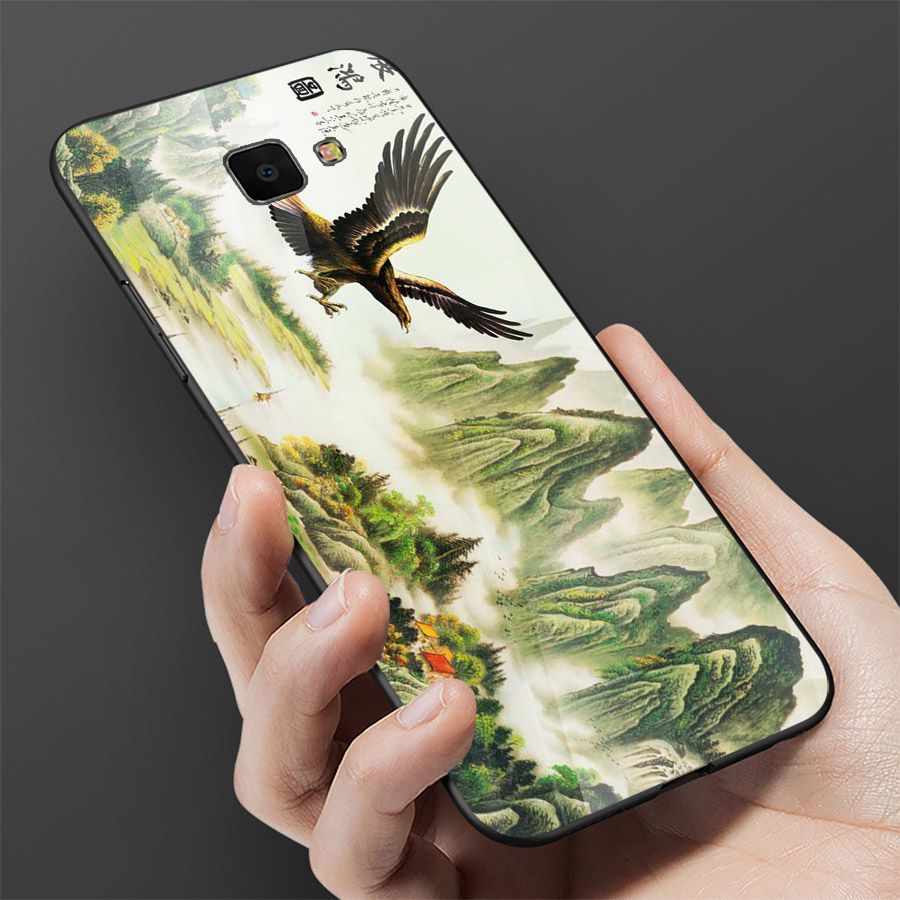 Ốp kính cường lực cho điện thoại Samsung Galaxy A7 2018/A750 - A10/M10 - A50 - A70 - chim ưng MS CHIM 001