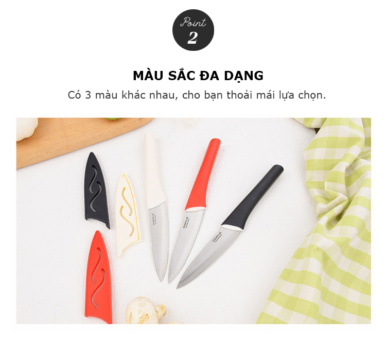 Dao Gọt Trái Cây Thép Không Gỉ Có Nắp Đậy Lock&Lock