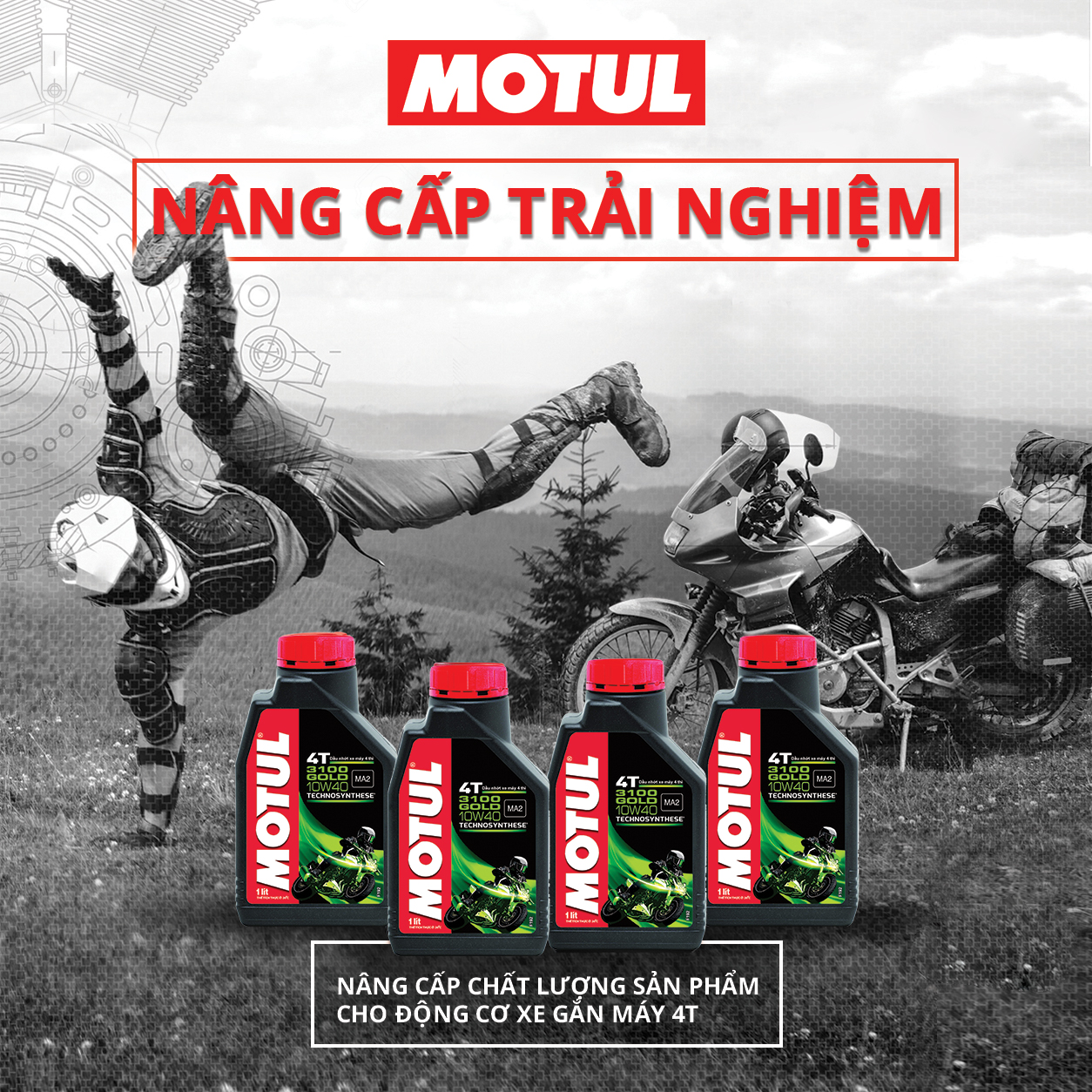 Nhớt Xe Số Motul 3100 Gold 4t 10w40