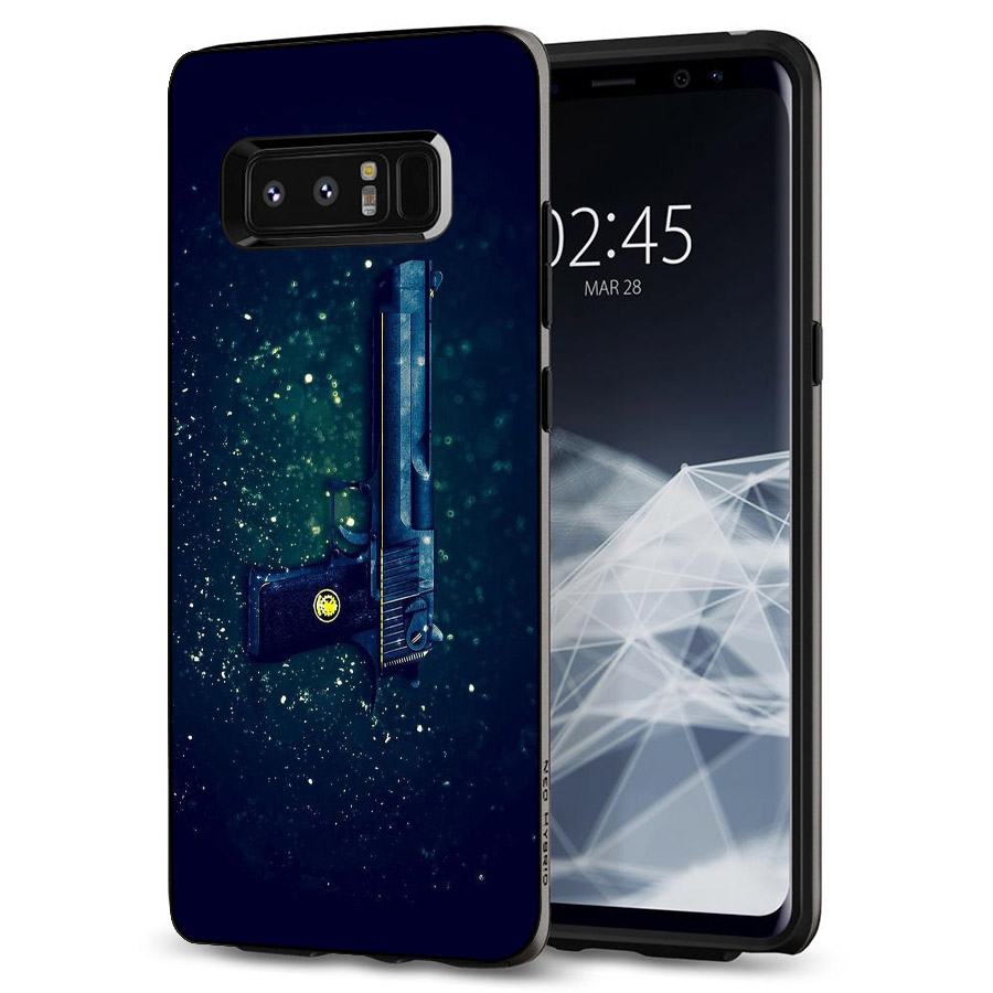 Ốp lưng cứng viền dẻo dành cho điện thoại Samsung Galaxy Note 9 - Súng lục MS ACTDA010