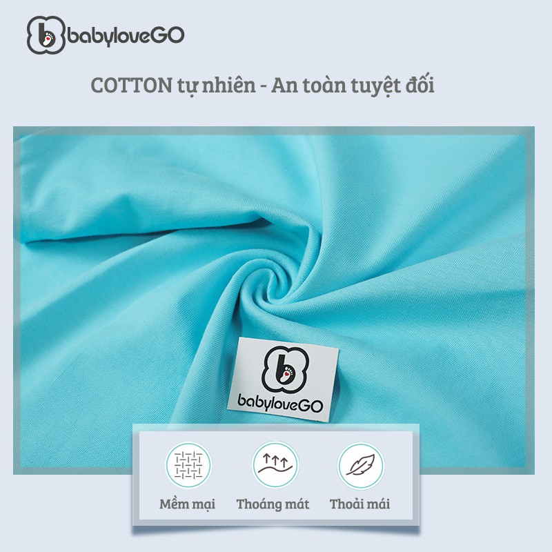 Áo Thun Bé Trai BabyloveGo Trơn Basic Chất Liệu Cotton Sợi Thoáng Mát Cho Bé Từ 8kg Đến 38kg 4