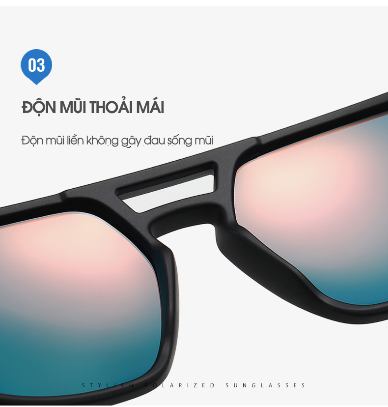 Kính Râm Nam Chống Tia UV, Kính Mát Nam Vuông Dáng Thể Thao, Kính Đổi Màu Đi Ngày Đêm AK048- Aoron