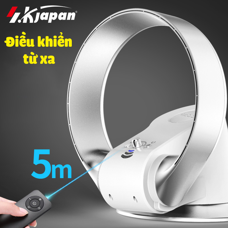 Quạt không cánh siêu mát an toàn KJapan CR-305 để bàn hoặc treo tường không gây tiếng ốn gia dụng aloma