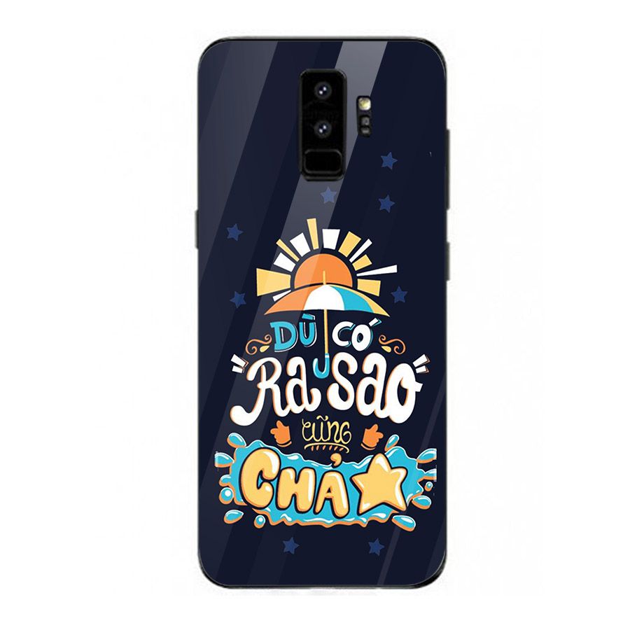 Ốp kính cường lực cho điện thoại Samsung Galaxy S9 Plus - châm ngôn sống MS CNGON004