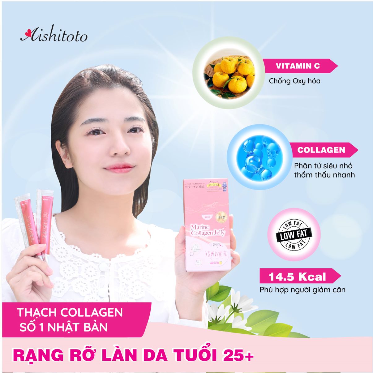 Thạch Bổ Sung Collagen AISHITOTO Collagen Jelly 6