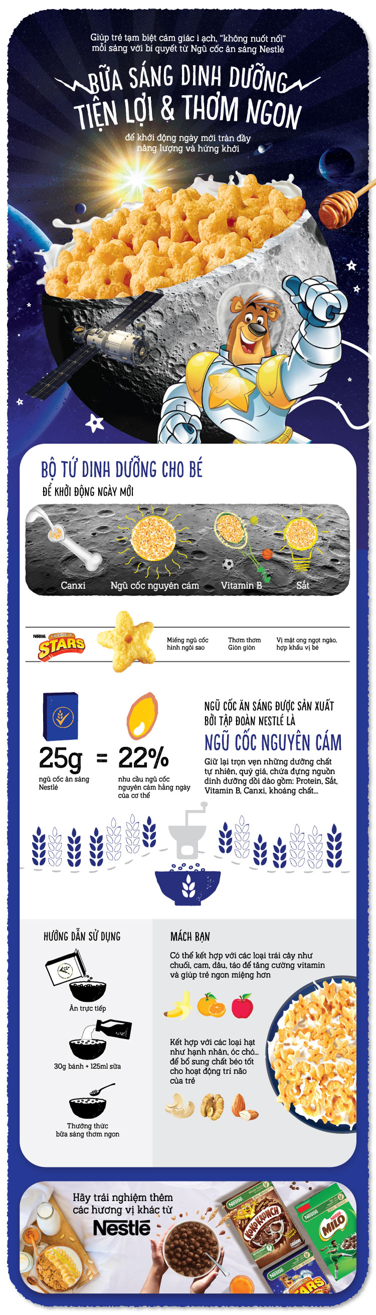 Bánh Ăn Sáng Nestle HN Stars (150g)