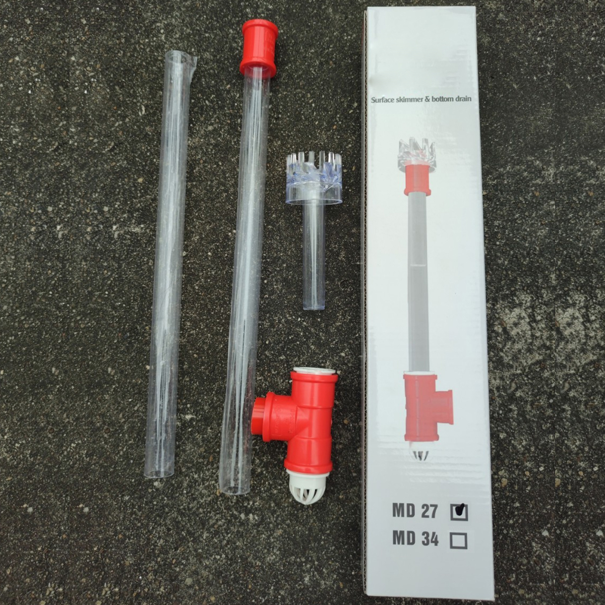 Bộ hút mặt đáy hồ cá MD27 75cm cho bơm BAOYU BY102-104 | Tự xoay, hiệu quả