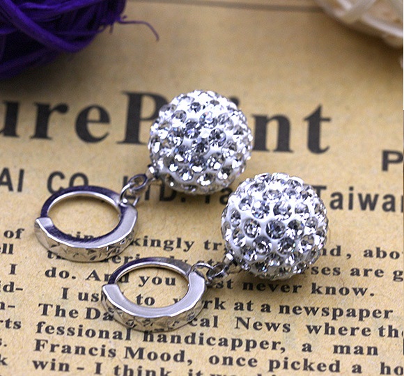 Bông tai nữ tòng teng siêu dễ thương đính đá zircon sang trọng, cườm giả ngọc 