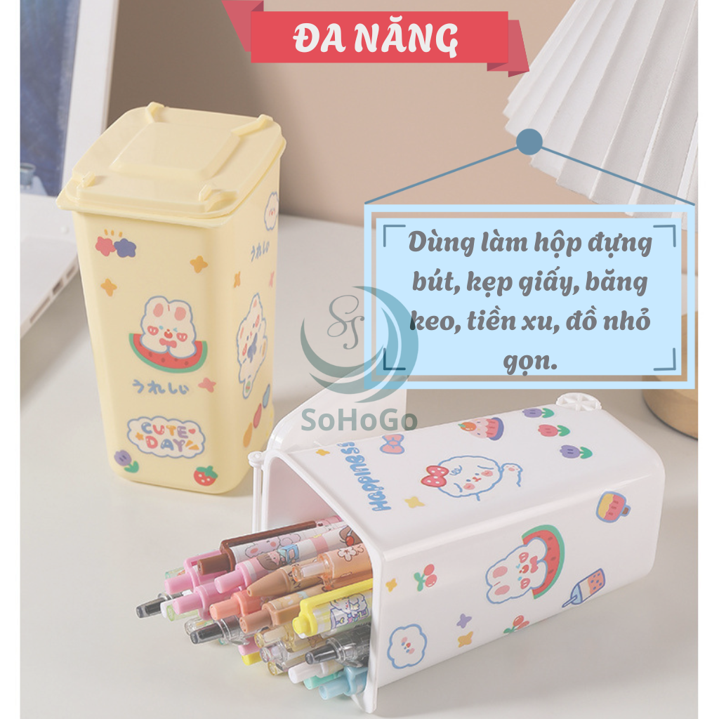 Hộp Đựng Mini Kiểu Thùng Rác Cute -Thùng Rác Mini Trang Trí Đa Năng