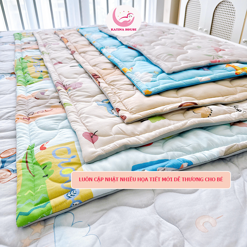 Nệm cho bé đi học mầm non tiểu học, vải Tencel mềm mịn, chống thấm – Katina House