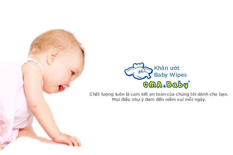 Khăn ướt làm sạch tinh khiết Oma Baby