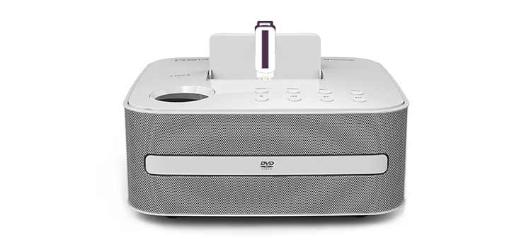 RSR DD515 Apple speaker can be inserted in the U disk / CD / DVD desktop mini combination Bluetooth alarm clock early education audio iphone7 / 6plus / 5s speaker white