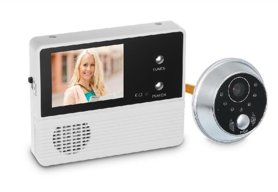 2.4" TFT LCD Screen Digital Peephole Viewer Camera Door Monitor Electronic Digital Door Monitoring for Home Security Doorbell