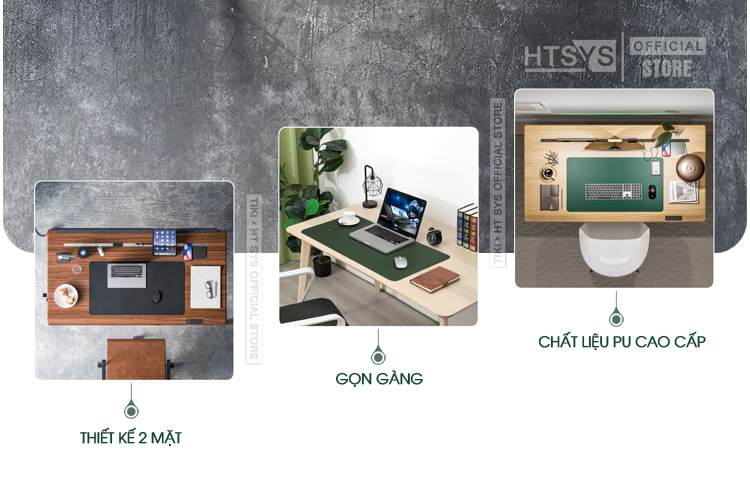 Pad HT SYS 2 mặt PU - Giá tốt, dễ vệ sinh, tối ưu cho bàn làm việc