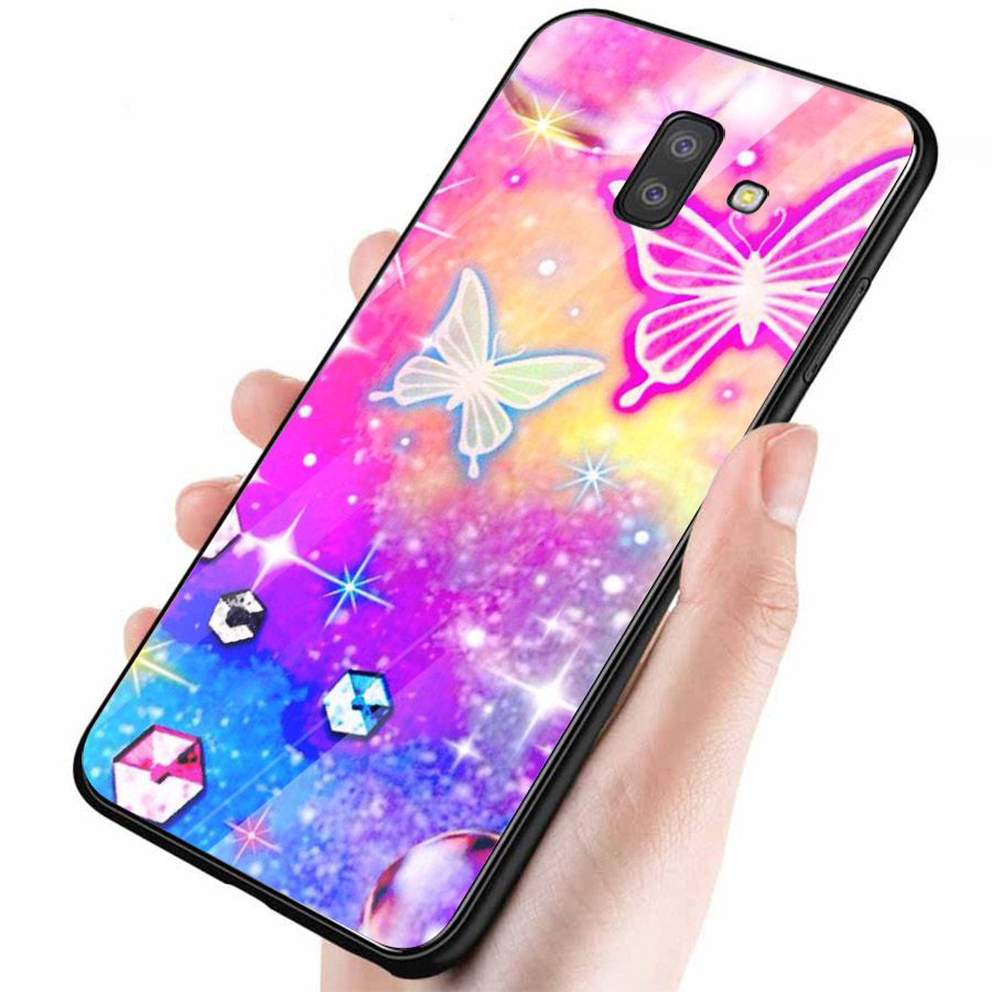 Ốp kính cường lực cho điện thoại Samsung Galaxy J4 - J6 - J6 PLUS - J6 PRIME - J8 - bướm đẹp MS ANH058