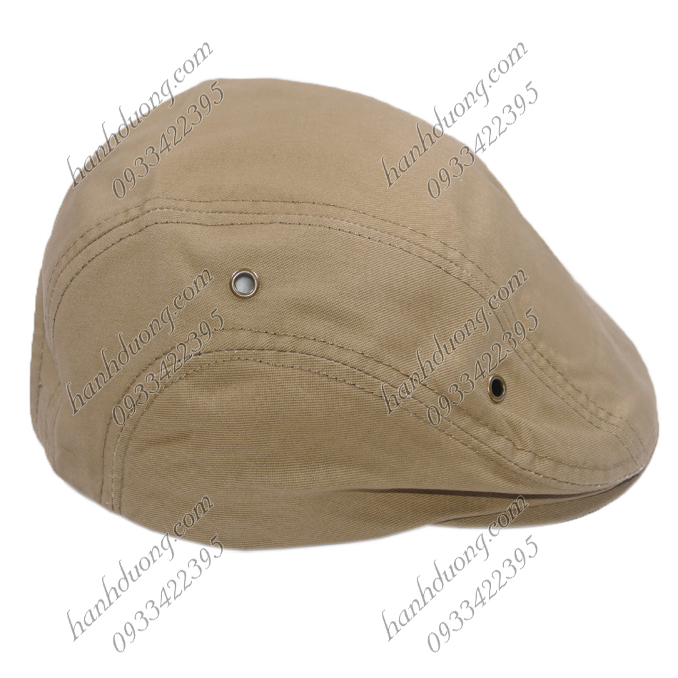 Nón beret nam mũ mỏ vịt người lớn, nón bê rê nam trơn không thêu logo, chất liệu vải kaki 2 lớp bền đẹp - Hạnh Dương