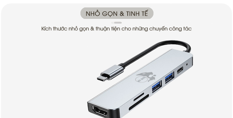 cổng chia usb 3.0, hub type c ht sys 6in1