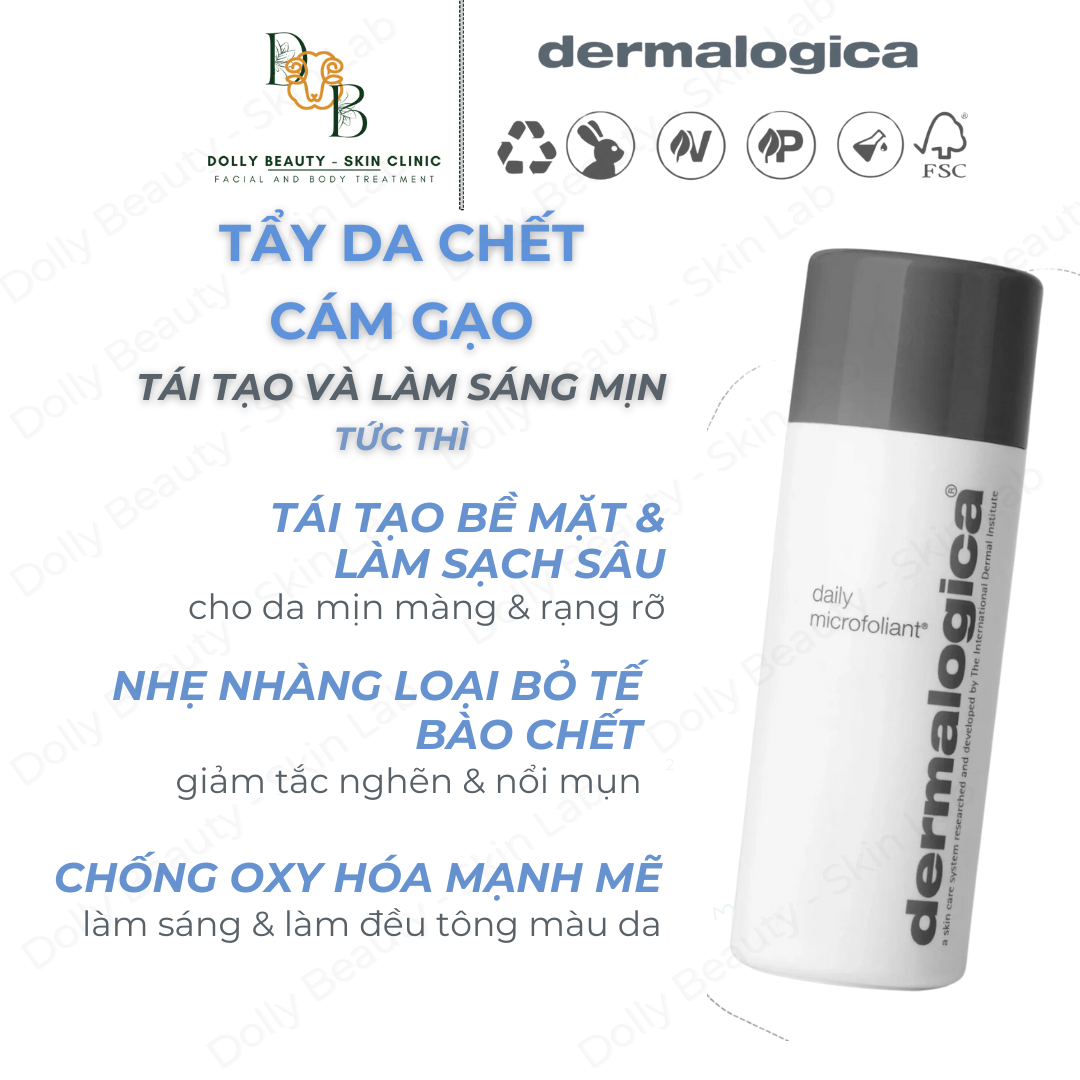 Bột tẩy da chết chiết xuất cám gạo DAILY MICROFOLIANT của Dermalogica
