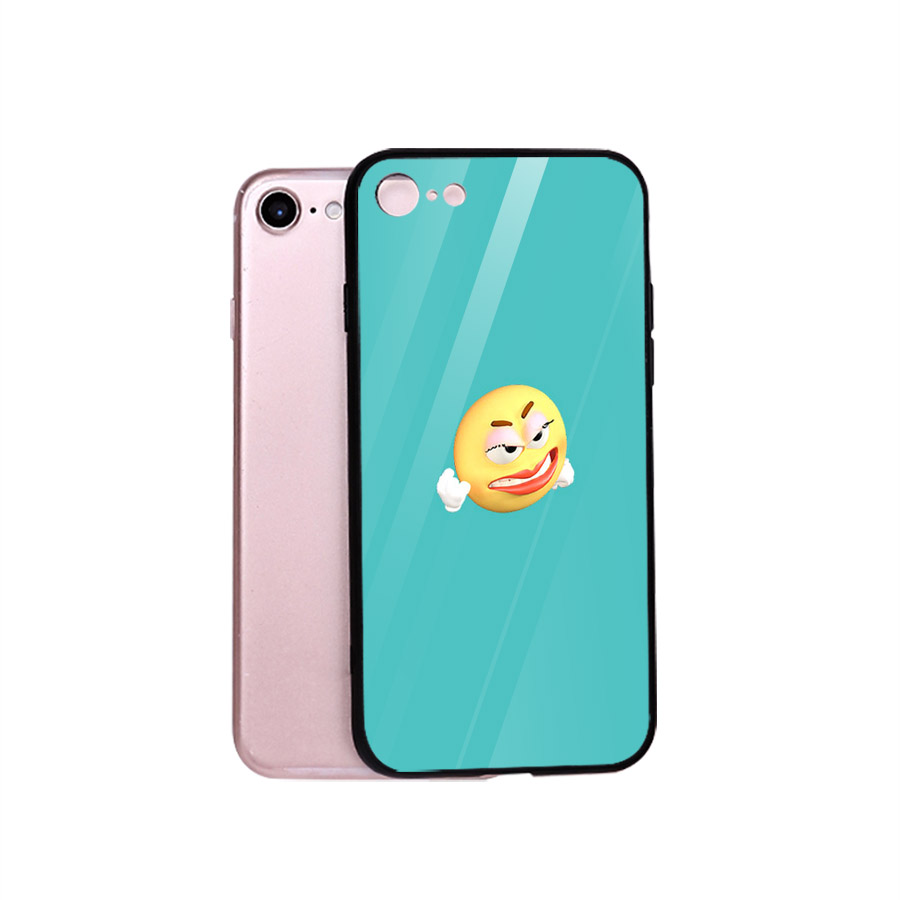 Ốp kính cường lực cho điện thoại iPhone 6 Plus/6s Plus - emojis nhiều cảm xúc MS EMGES029