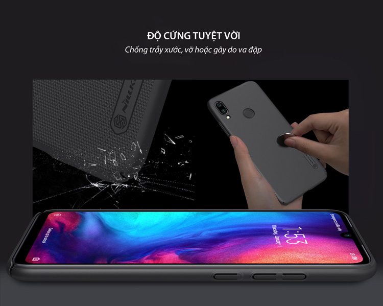 Ốp lưng Xiaomi Redmi Note 7 Nillkin Super Frosted Shield