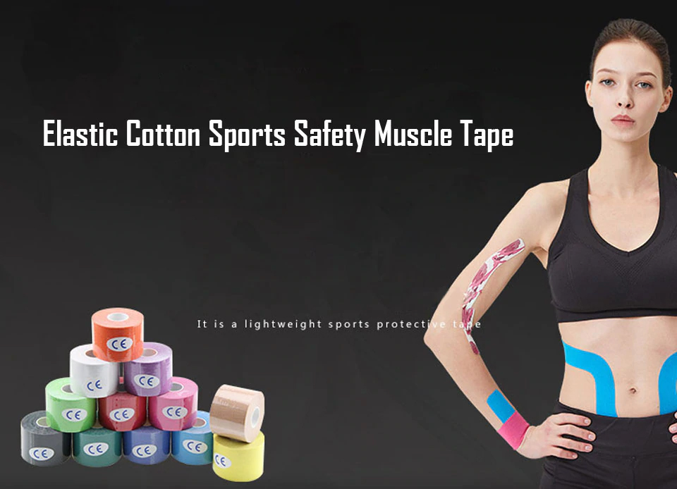 Băng dán cơ thể thao Kinesiology Tape 5cm*5m cao cấp Elastic Therapeutic Sport AOLIKES YE-MT002