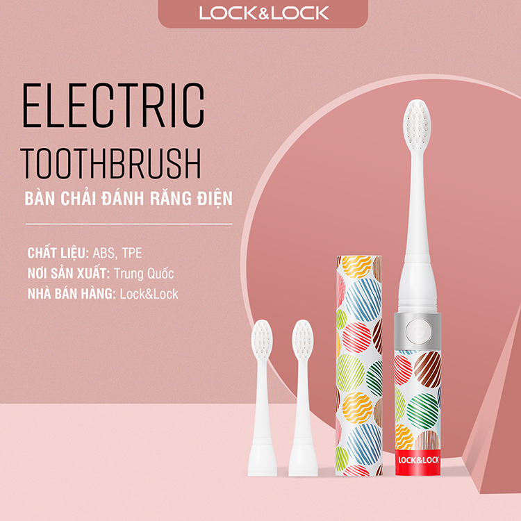 Bàn Chải Đánh Răng Điện Lock&Lock Portable Electric Toothbrush ENR236 (162 x 20 x 20 mm)