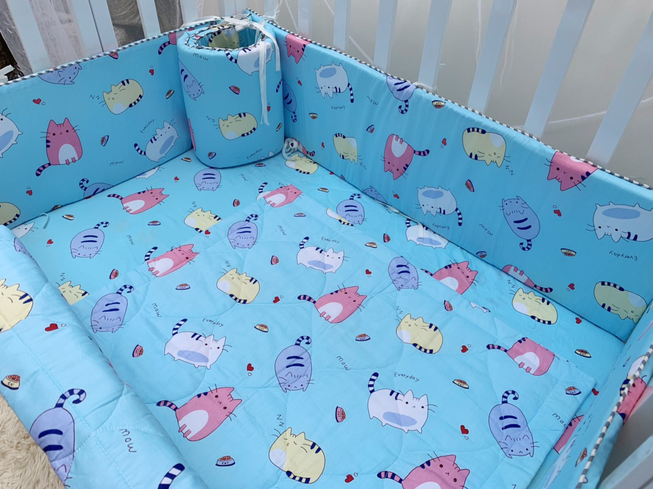 Cũi cho bé - Combo cũi sơn Trắng