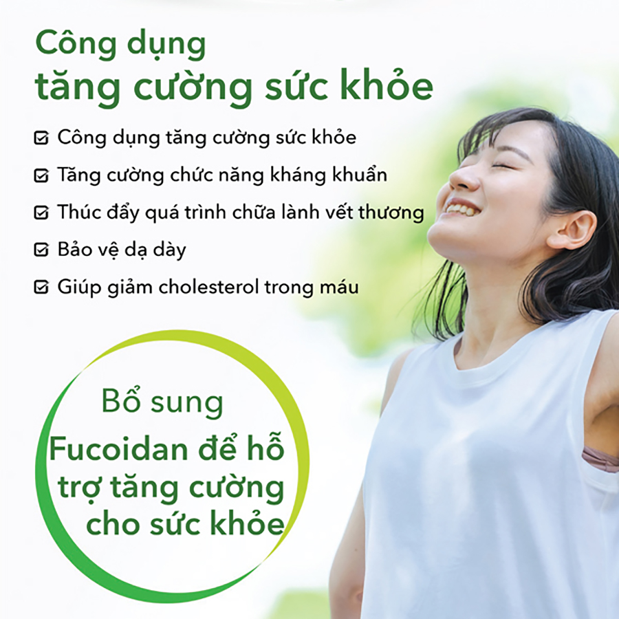 Combo Viên Uống Fucoidan Okinawa Tăng Cường Đề Kháng, Miễn Dịch, Hỗ Trợ Ngăn Ngừa Ung Bướu Hộp 150 Viên, Genki Fami Nhật Bản