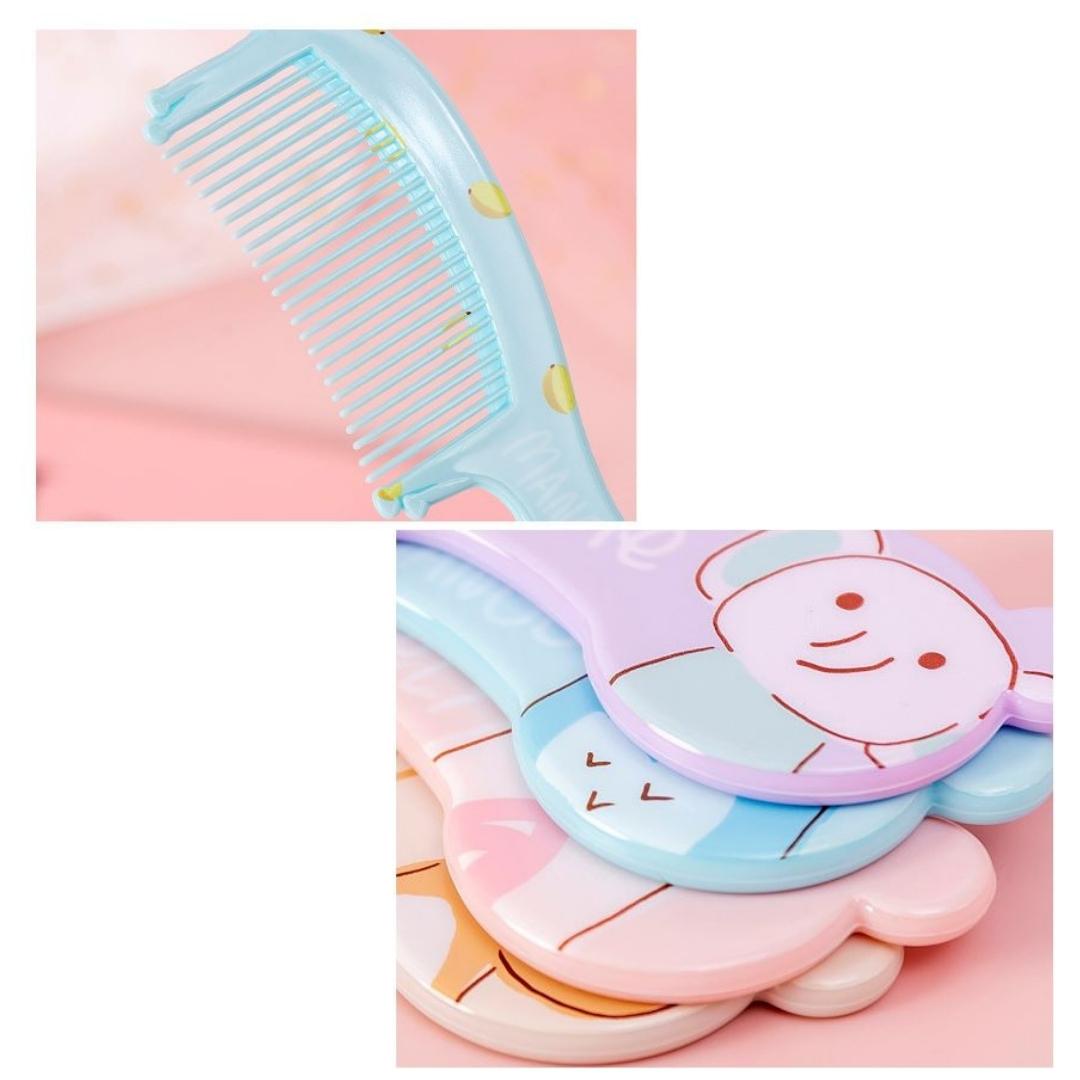Lược Cầm Tay Mini Hoạt Hình Dễ Thương, Thuận Tiện Mang Theo