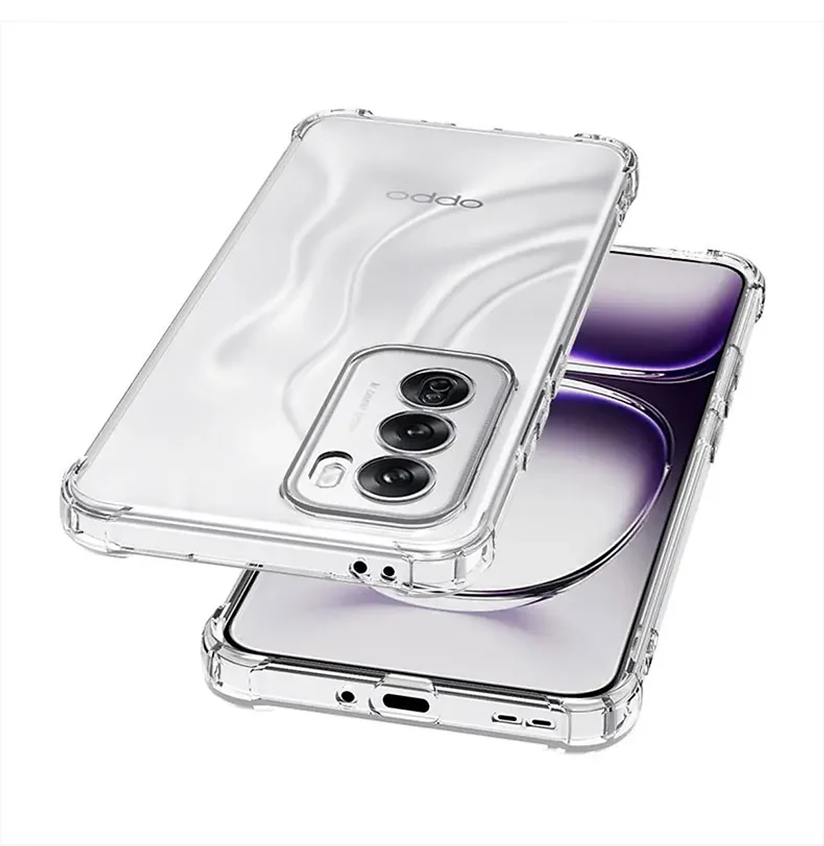 Ốp lưng dành cho OPPO Reno 12 5G dẻo trong chống sốc bảo vệ camera - Hàng chính hãng